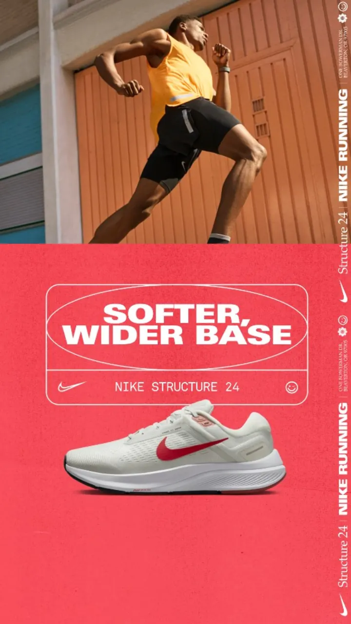 Nike Structure 24, softer, wider base