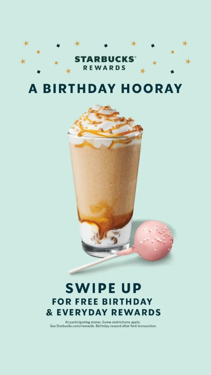Starbucks Rewards, A Birthday Hooray